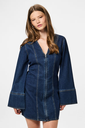 Flora Denim mekko - Tummansininen Denim