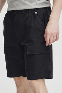 Cargo pellava Shorts - Musta