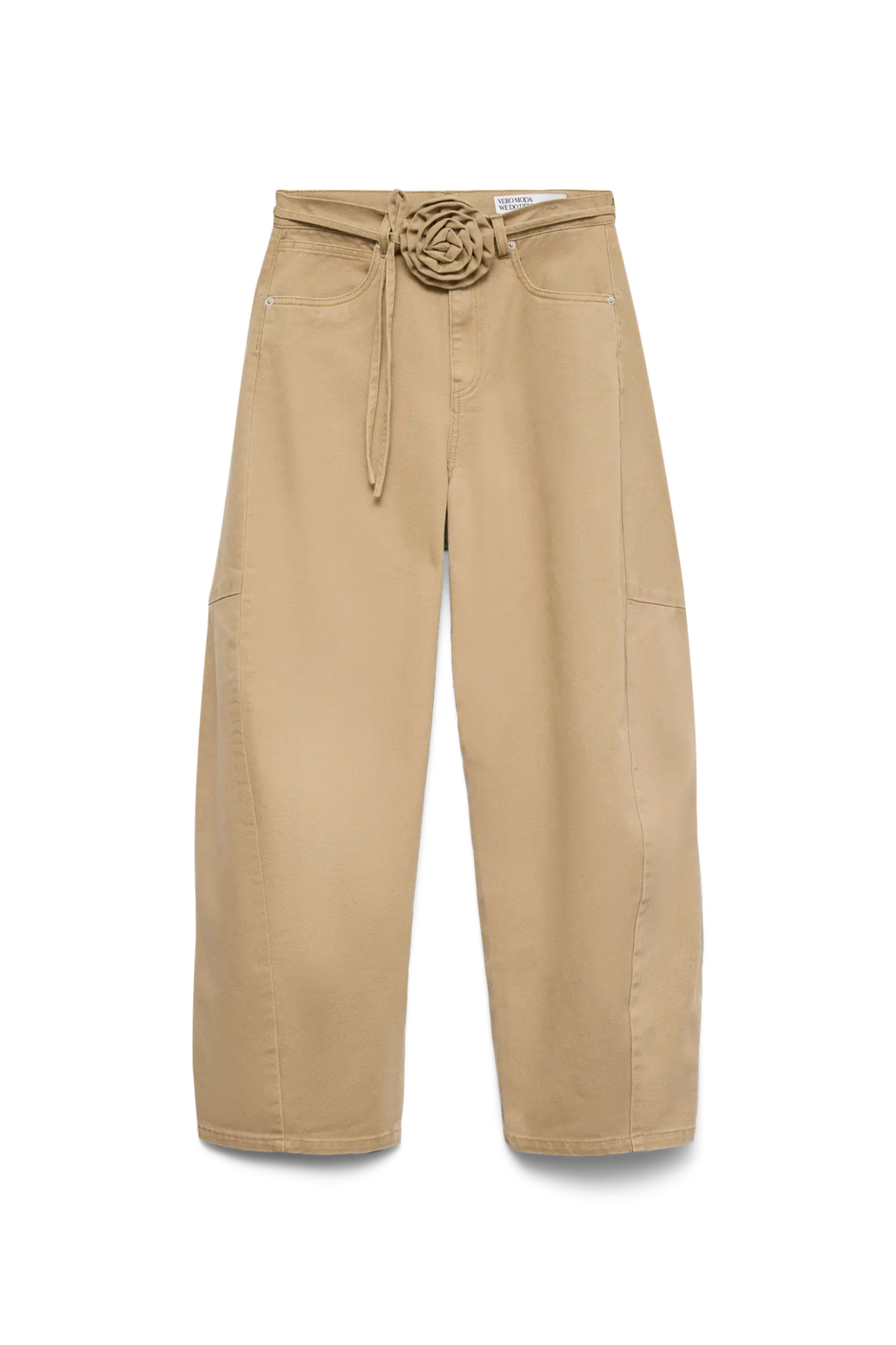 Kaitlin Wide Colored Barrel Farkut - Kelp