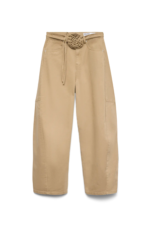 Kaitlin Wide Colored Barrel Farkut - Kelp