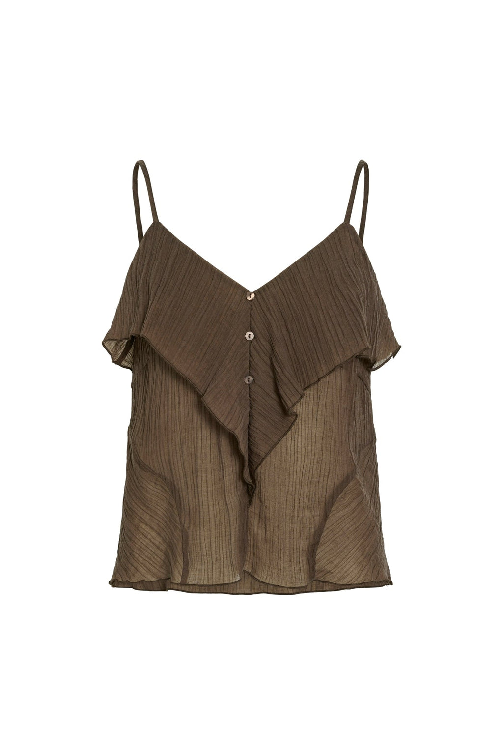 Danira V-neck Singlet-toppi - Slate musta