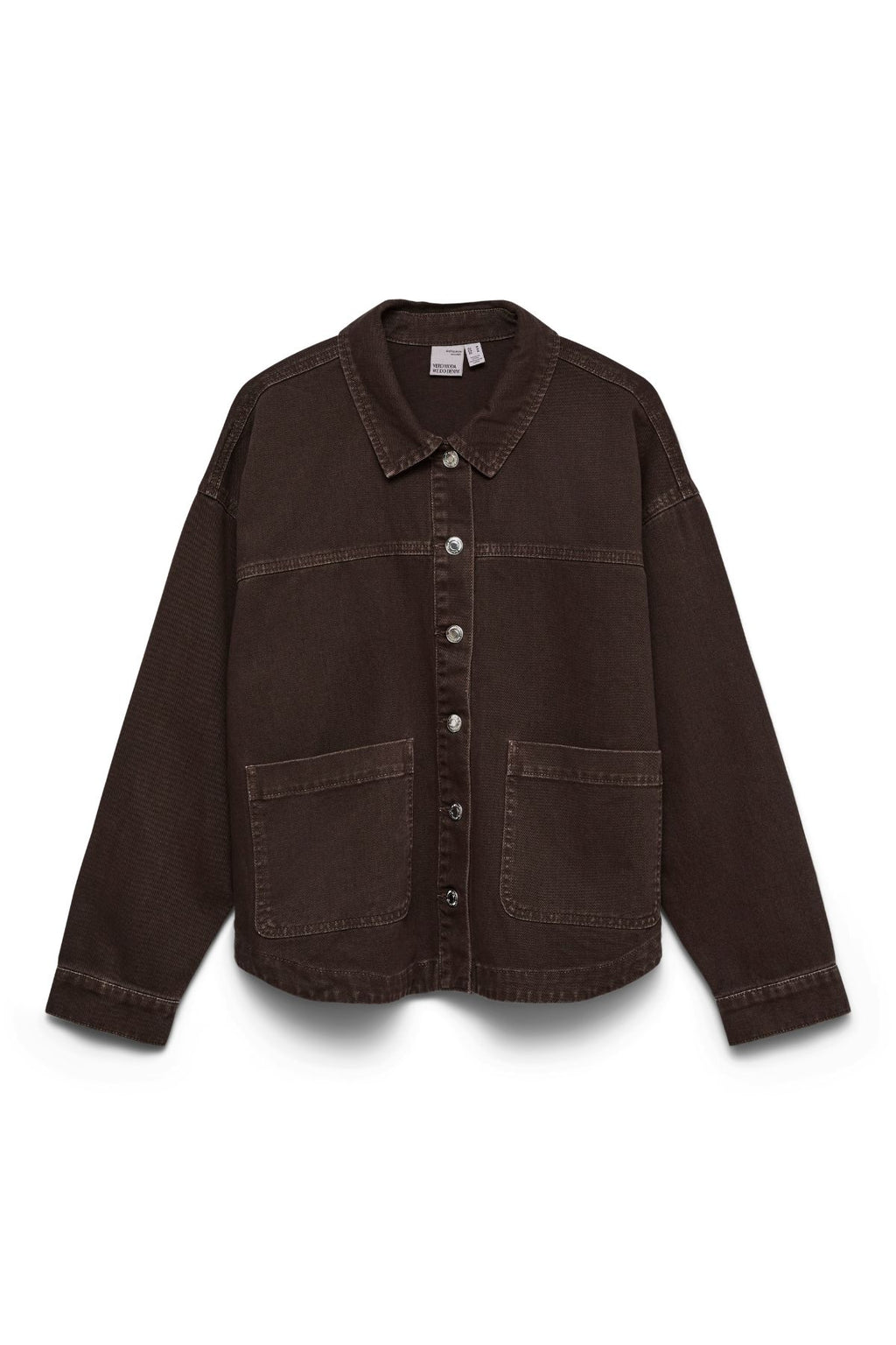 Jamie Denim Shacket - Suklaa Tort-Washed