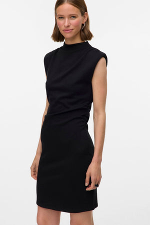 Nelli High Neck lyhyt mekko - musta