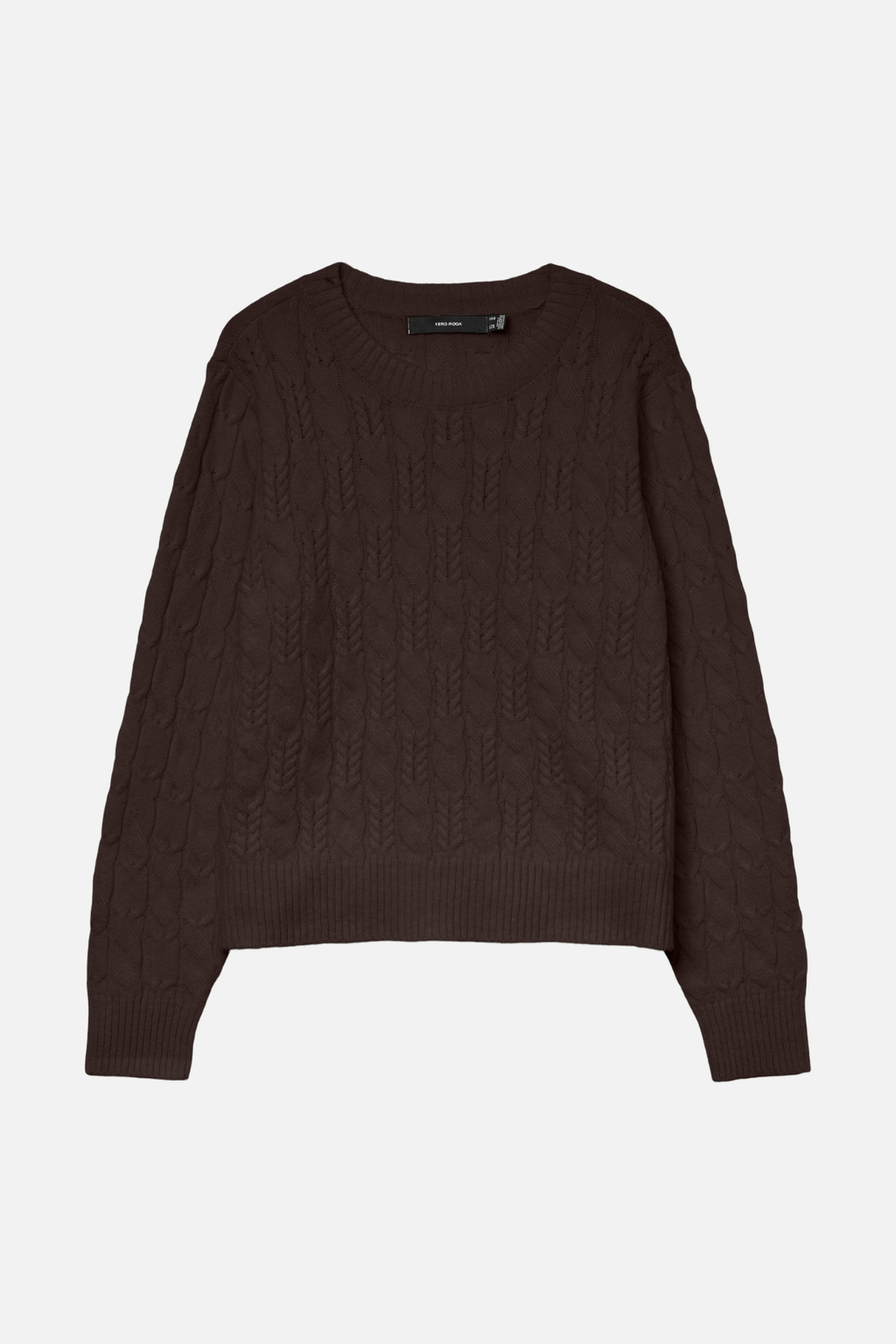 Oinas O -kaula -kaapelin pullover - Chocolate Torte