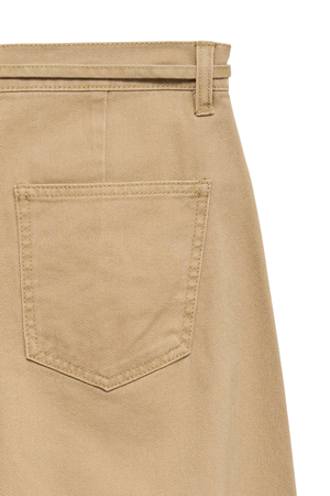 Kaitlin Wide Colored Barrel Farkut - Kelp