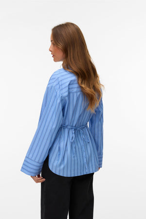 Gina Belt -paita - Provence Stripes: Navy Peony/Snow White
