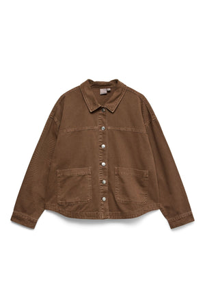 Jamie Denim Shacket Mix - Cocoa Brown: Pesty