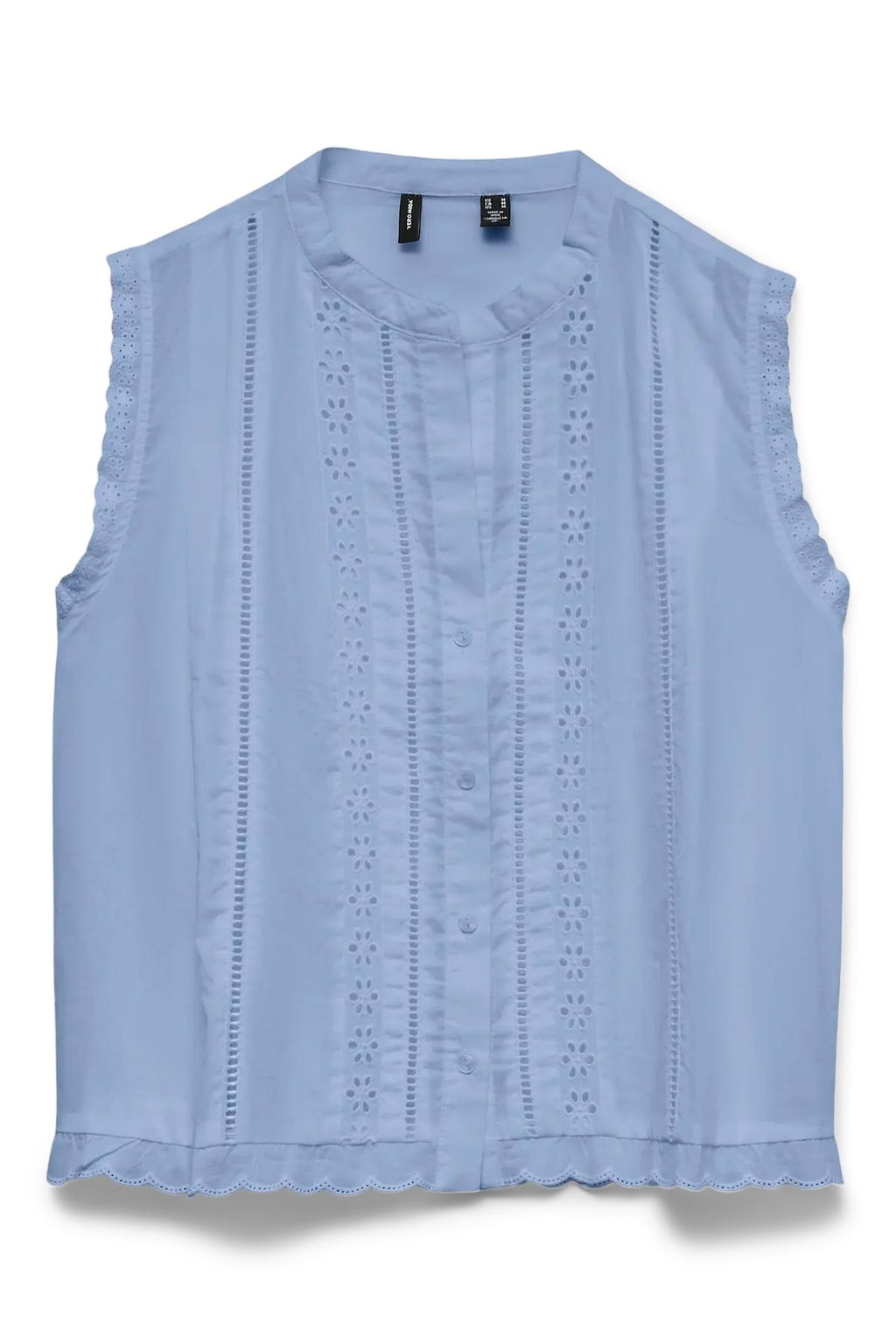 Emily Detail Top - Brunnera Blue