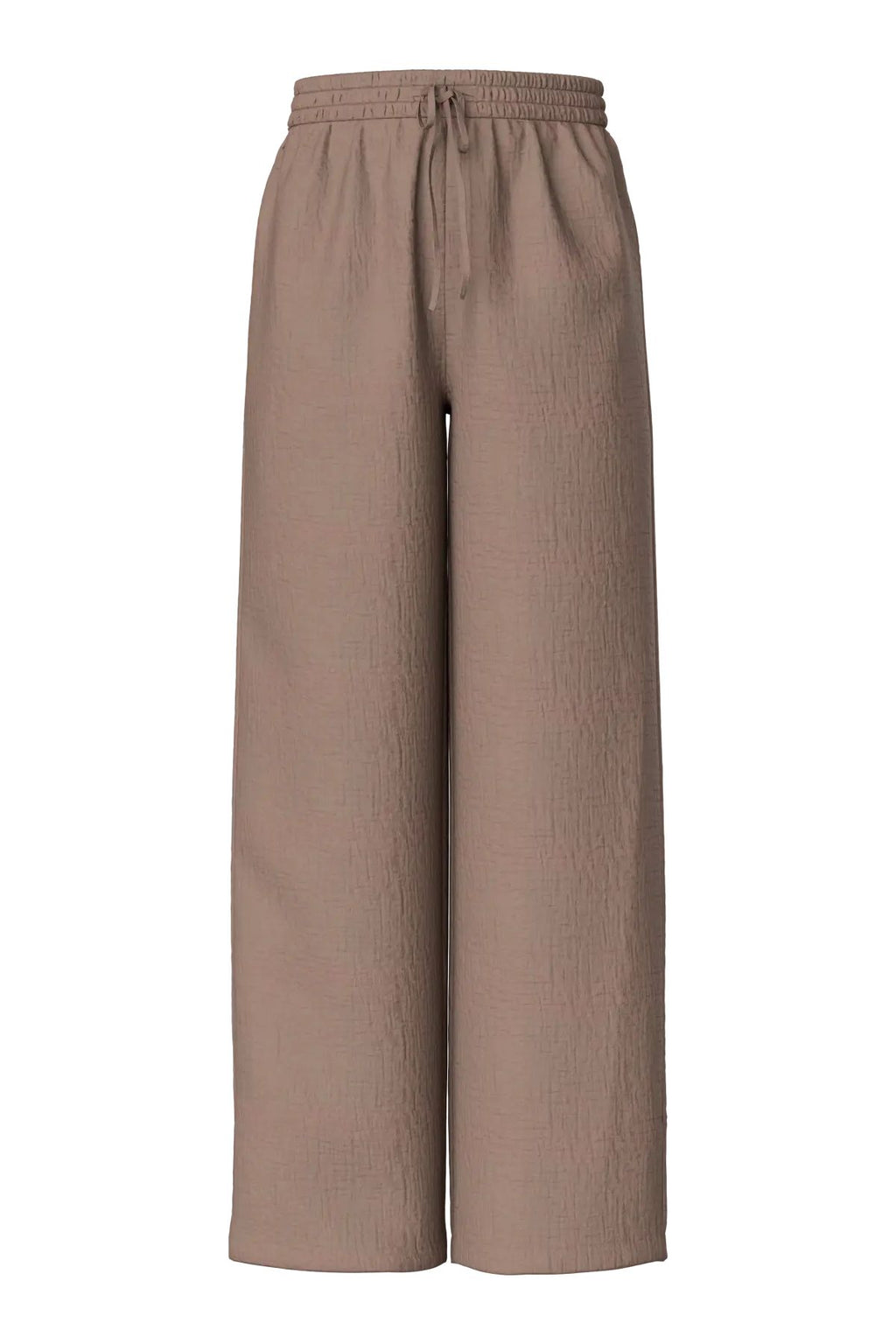 Sastina korkeavyötäröinen leveä Pants - Kahvikvartsi