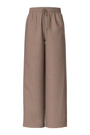 Sastina korkeavyötäröinen leveä Pants - Kahvikvartsi