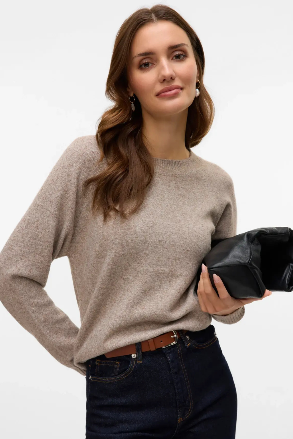 Doffy O-neck pusero - Moon Rock Melange