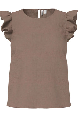 Sastina O-neck toppi - Coffee Quartz
