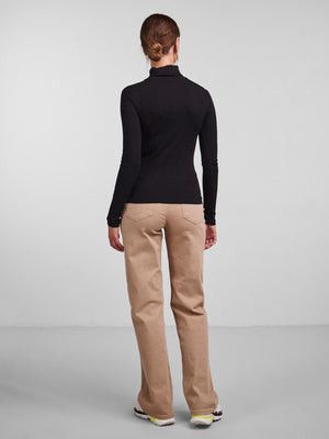 Kitte Rollneck Top - Musta