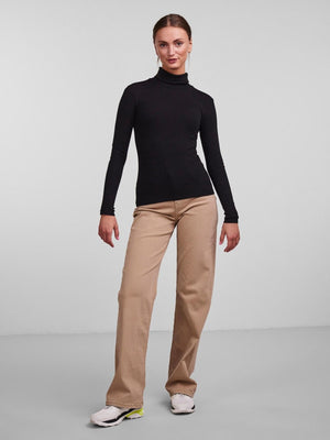 Kitte Rollneck Top - Musta