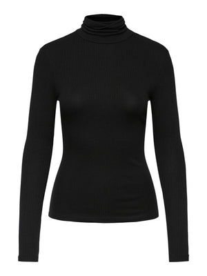 Kitte Rollneck Top - Musta