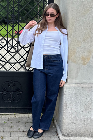 Alkuperäinen esitys löysät farkut - tummansininen farkku