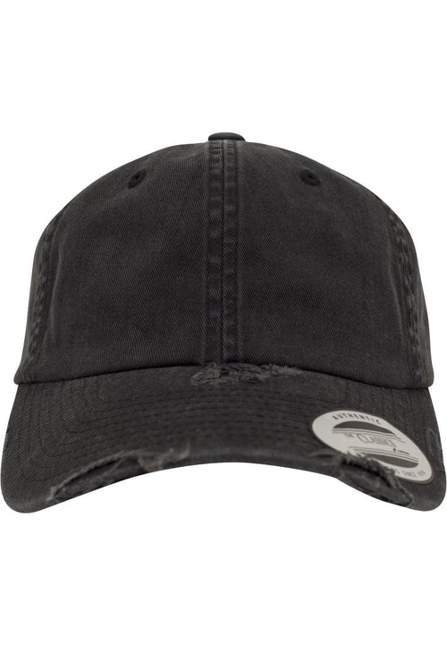 Low Profile Destroyed Cap - Black - TeeShoppen Group™ - Accessories - TeeShoppen