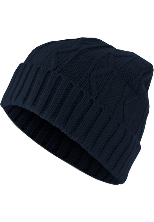 Next Beanie Cable Flap - Navy - TeeShoppen Group™ - TeeShoppen