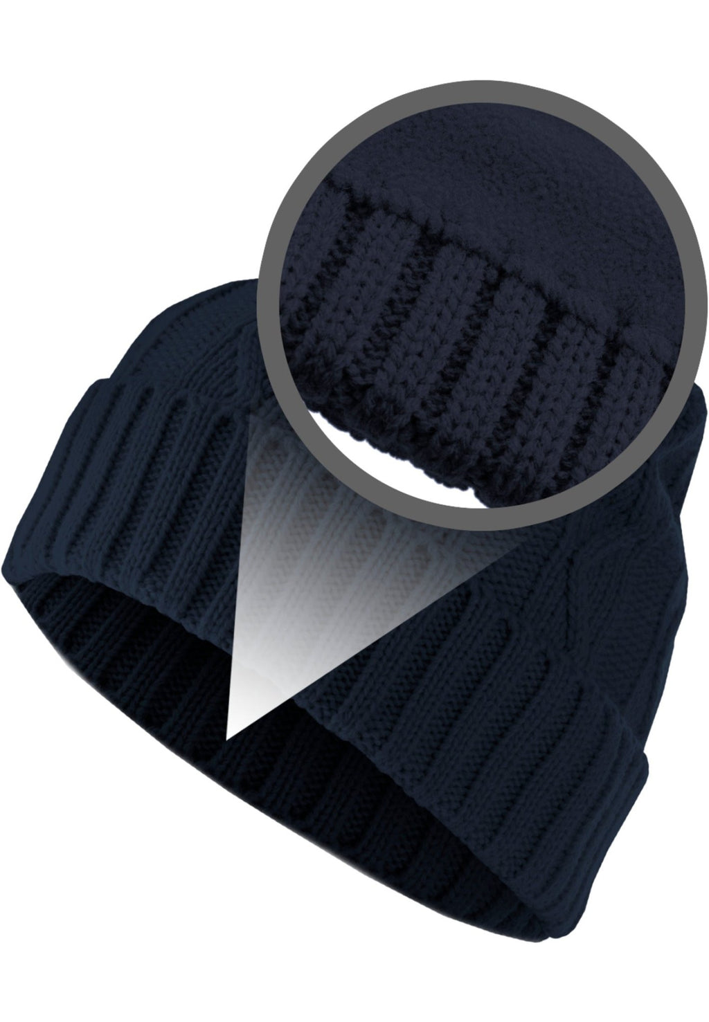 Seuraava Beanie Cable Flap - Navy