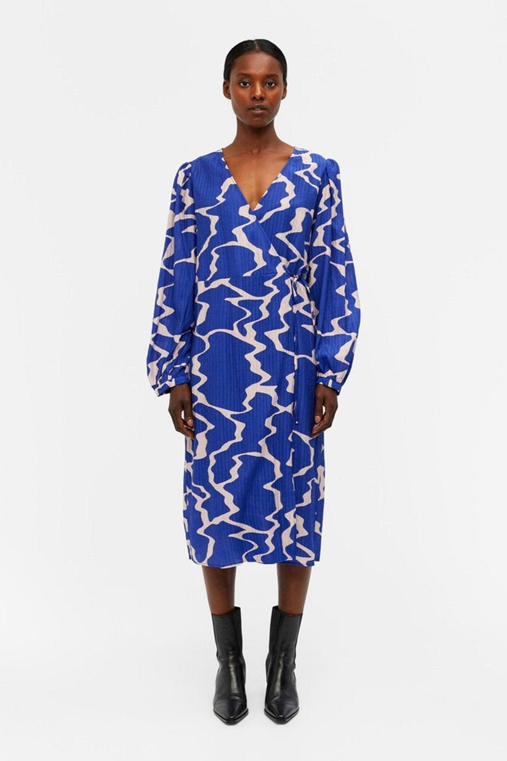 Vanja Wrap Kjole - Clematis sininen