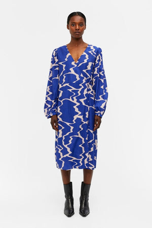 Vanja Wrap Kjole - Clematis sininen