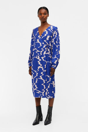 Vanja Wrap Kjole - Clematis sininen