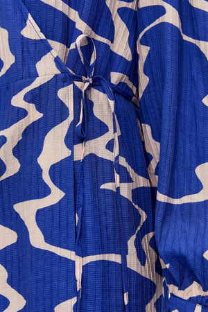 Vanja Wrap Kjole - Clematis sininen