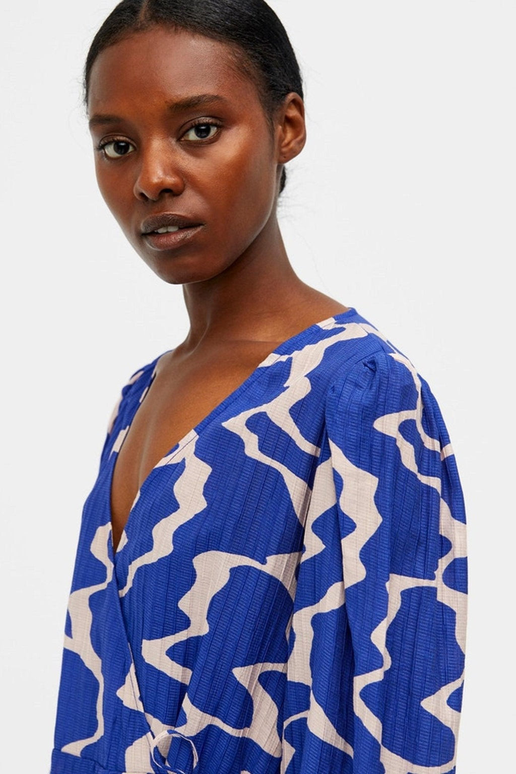 Vanja Wrap Kjole - Clematis sininen