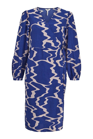 Vanja Wrap Kjole - Clematis sininen