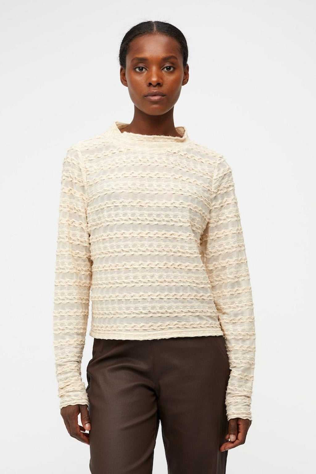 Runa Langærmet Bluse - hiekkakuori