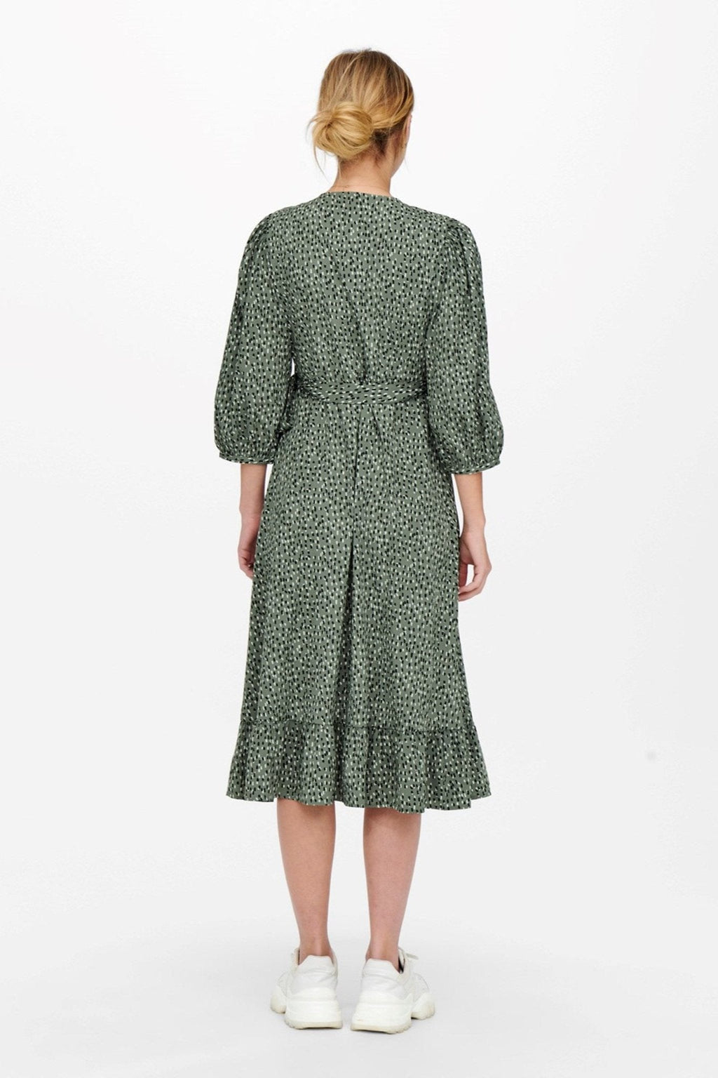 Olivia 3/4 Wrap Midi -mekko - Balsam Green