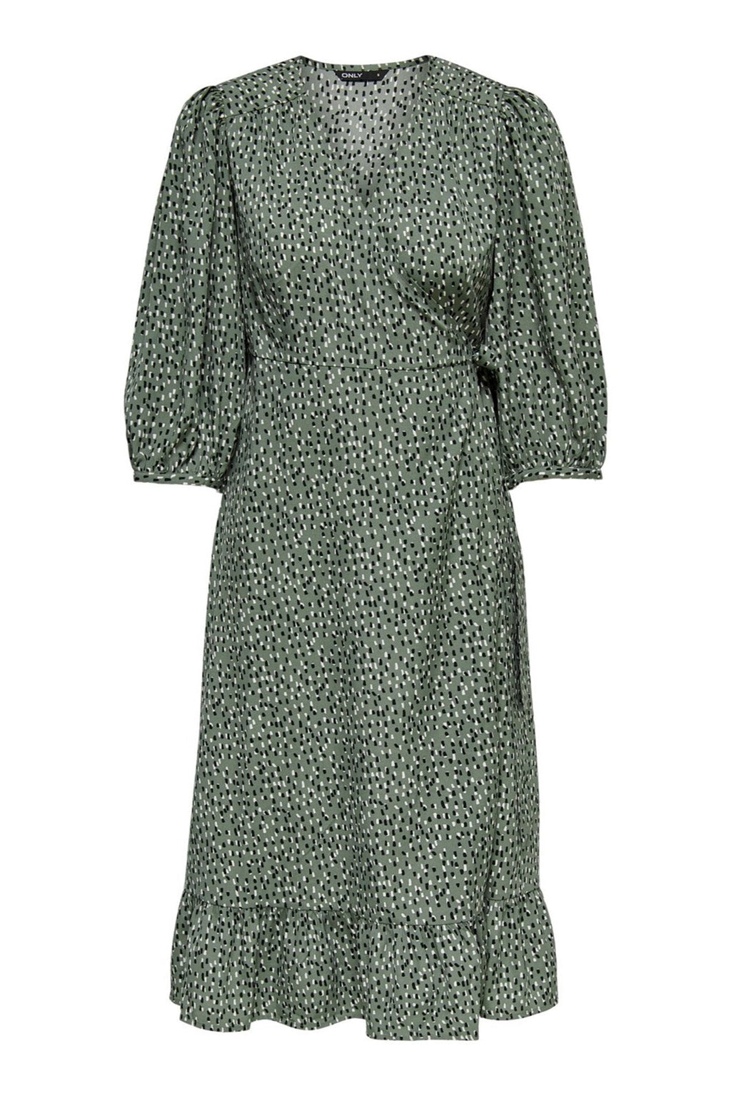 Olivia 3/4 Wrap Midi -mekko - Balsam Green