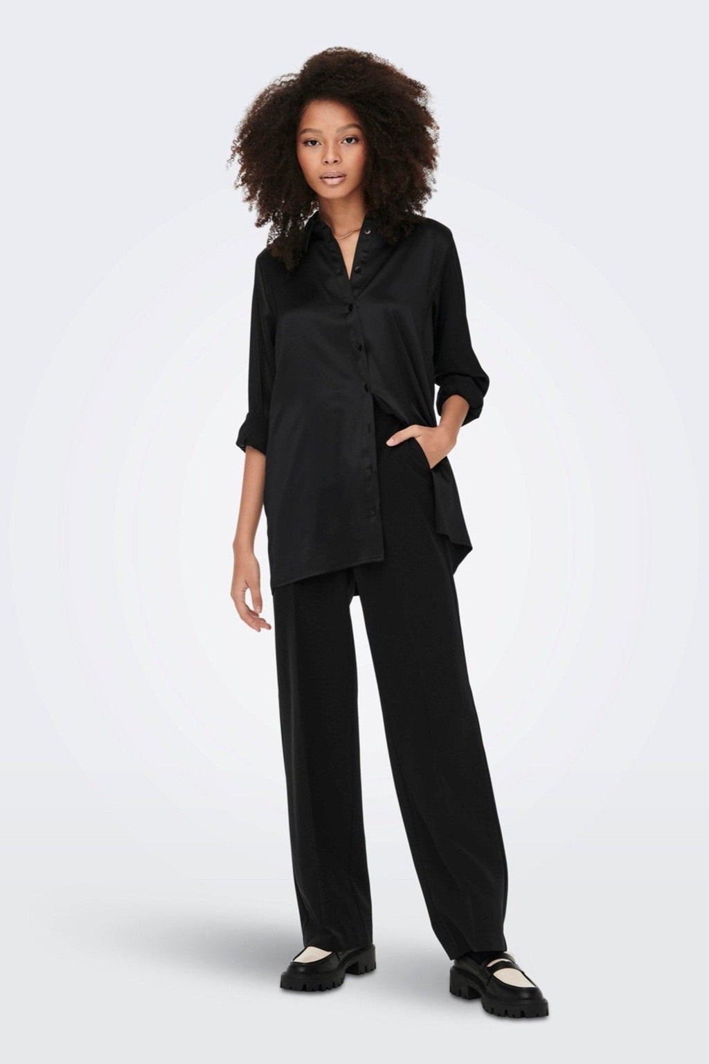 Victoria Satin -mekko - musta