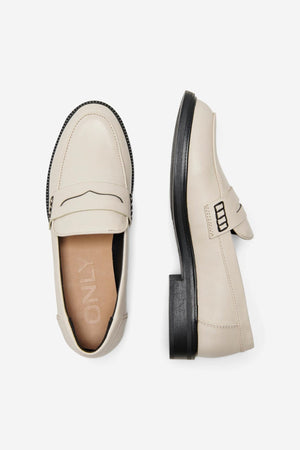 Lux loafer sko - valkoinen savu