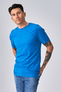 Orgaaninen perus T -paita - turkoosi sininen