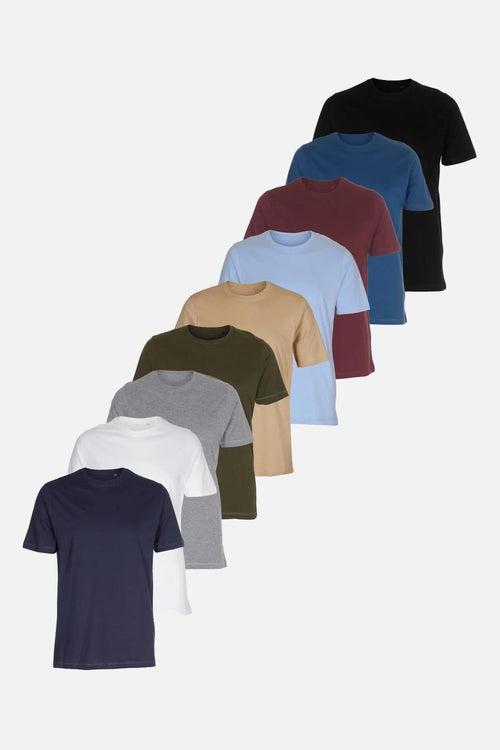 Organic Basic T-Shirts – Package Deal (9 pcs.) (FB) - TeeShoppen Group™ - T-shirt - TeeShoppen