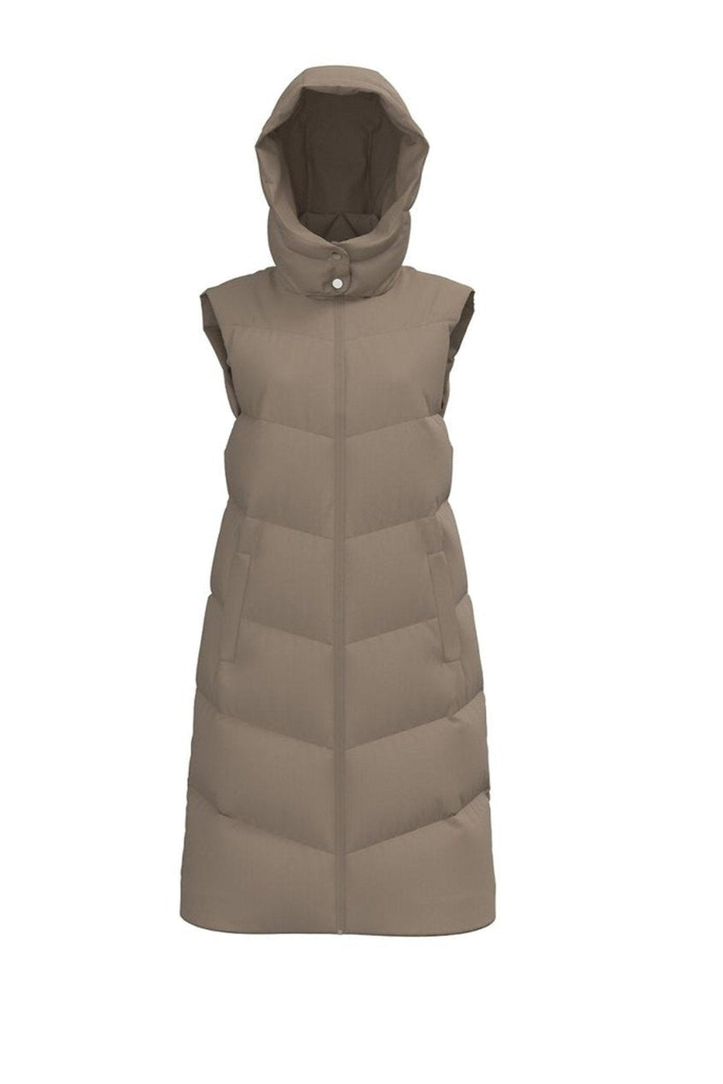 Jamilla Long Puffer -liivi - Hopea Mink