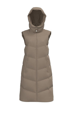 Jamilla Long Puffer -liivi - Hopea Mink