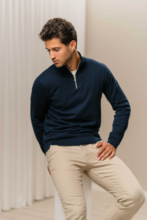 Pulloveri Half Zip - Navy