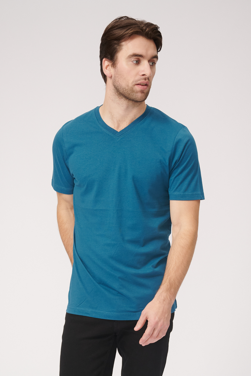 Basic vneck -t -paita - petroleum sininen