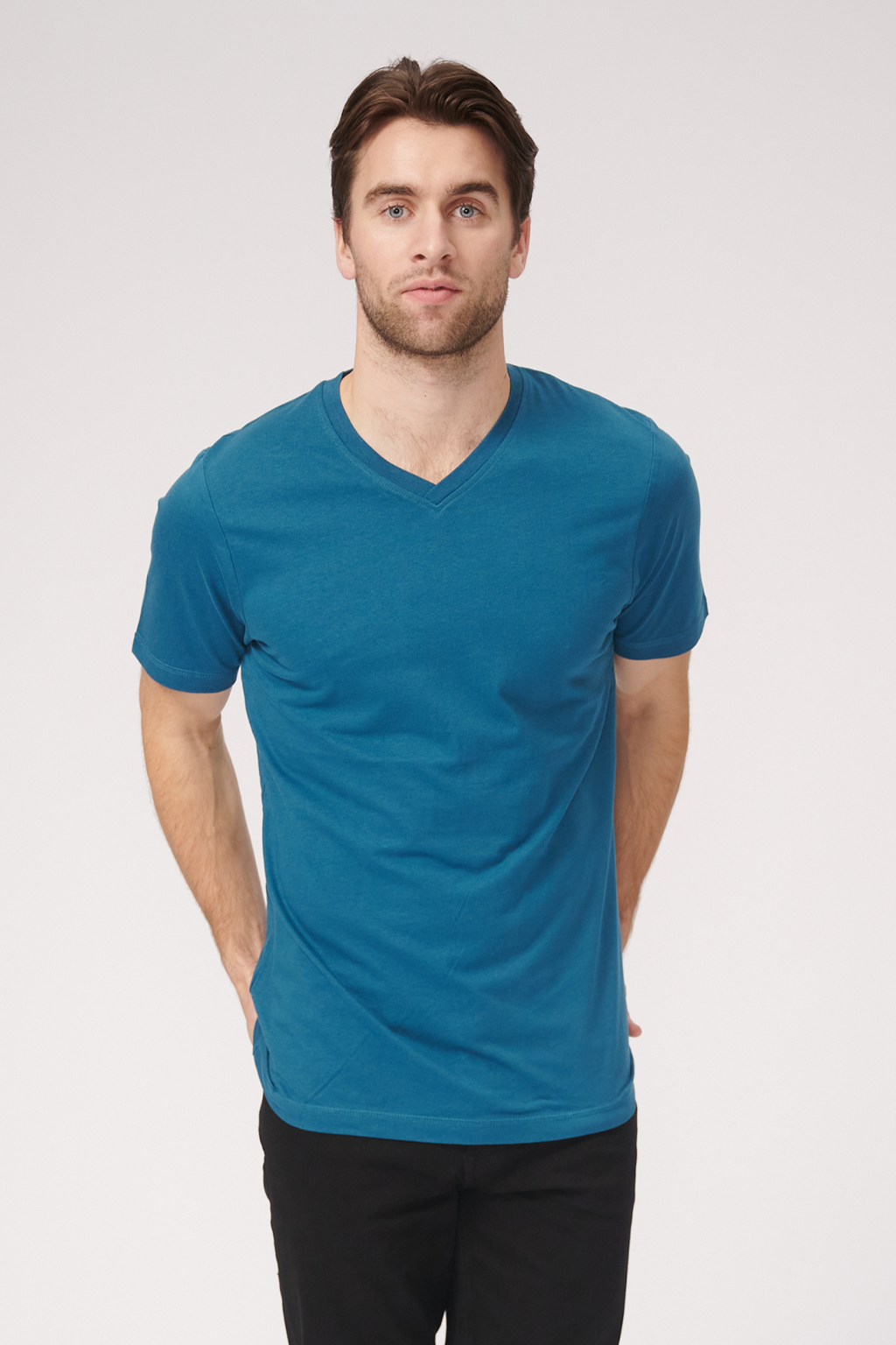 Basic vneck -t -paita - petroleum sininen