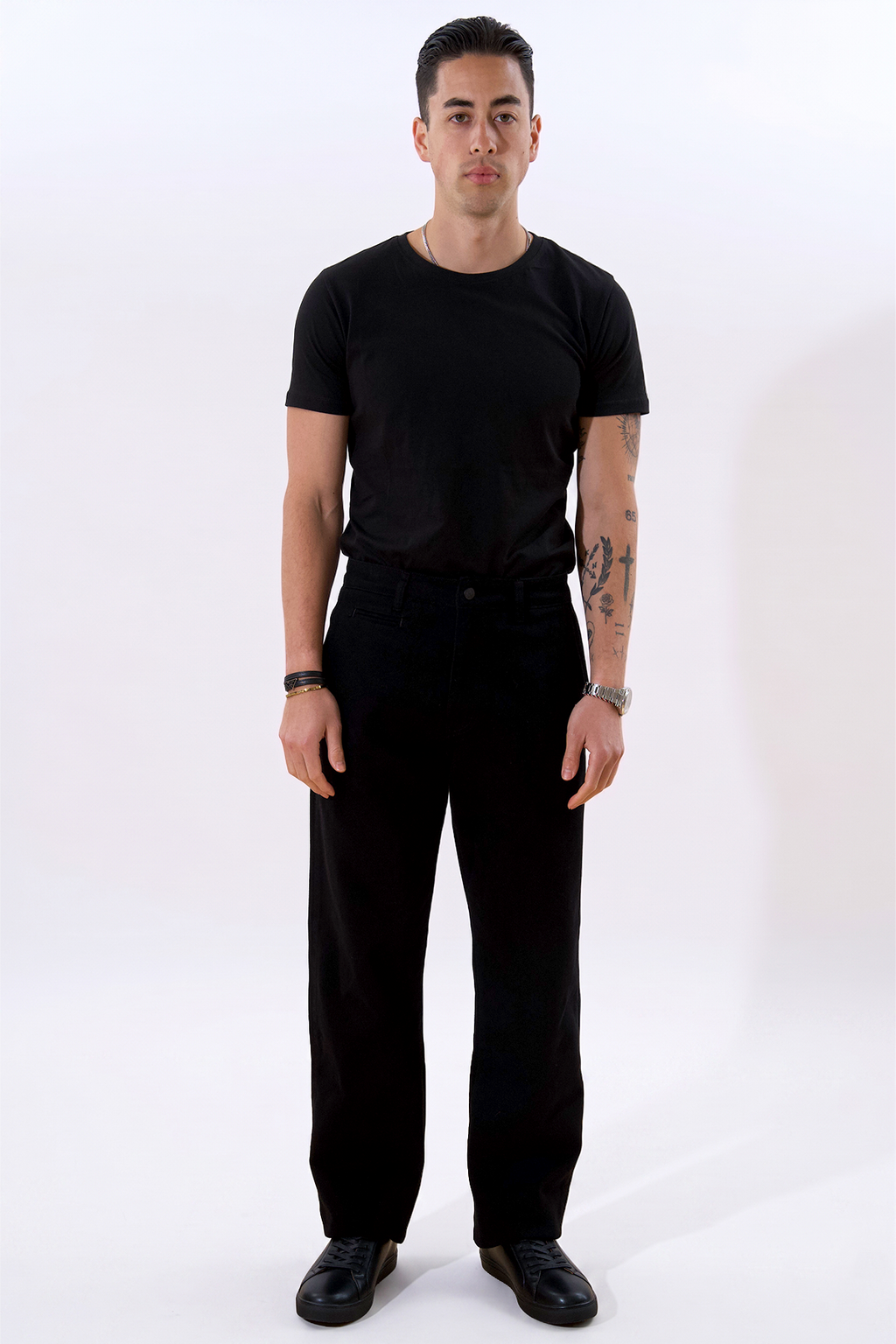 Straight Cotton Chino - musta