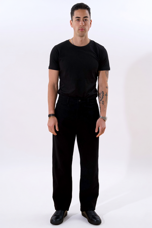 Straight Cotton Chino - musta