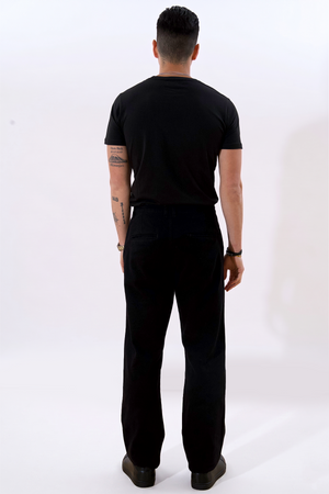 Straight Cotton Chino - musta