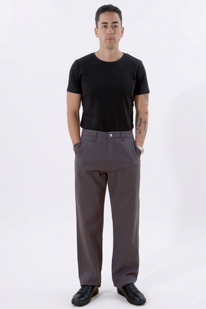 Straight Cotton Chino - harmaa