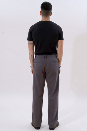 Straight Cotton Chino - harmaa