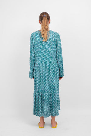 Anna -pitkähihainen mekko - Teal Green