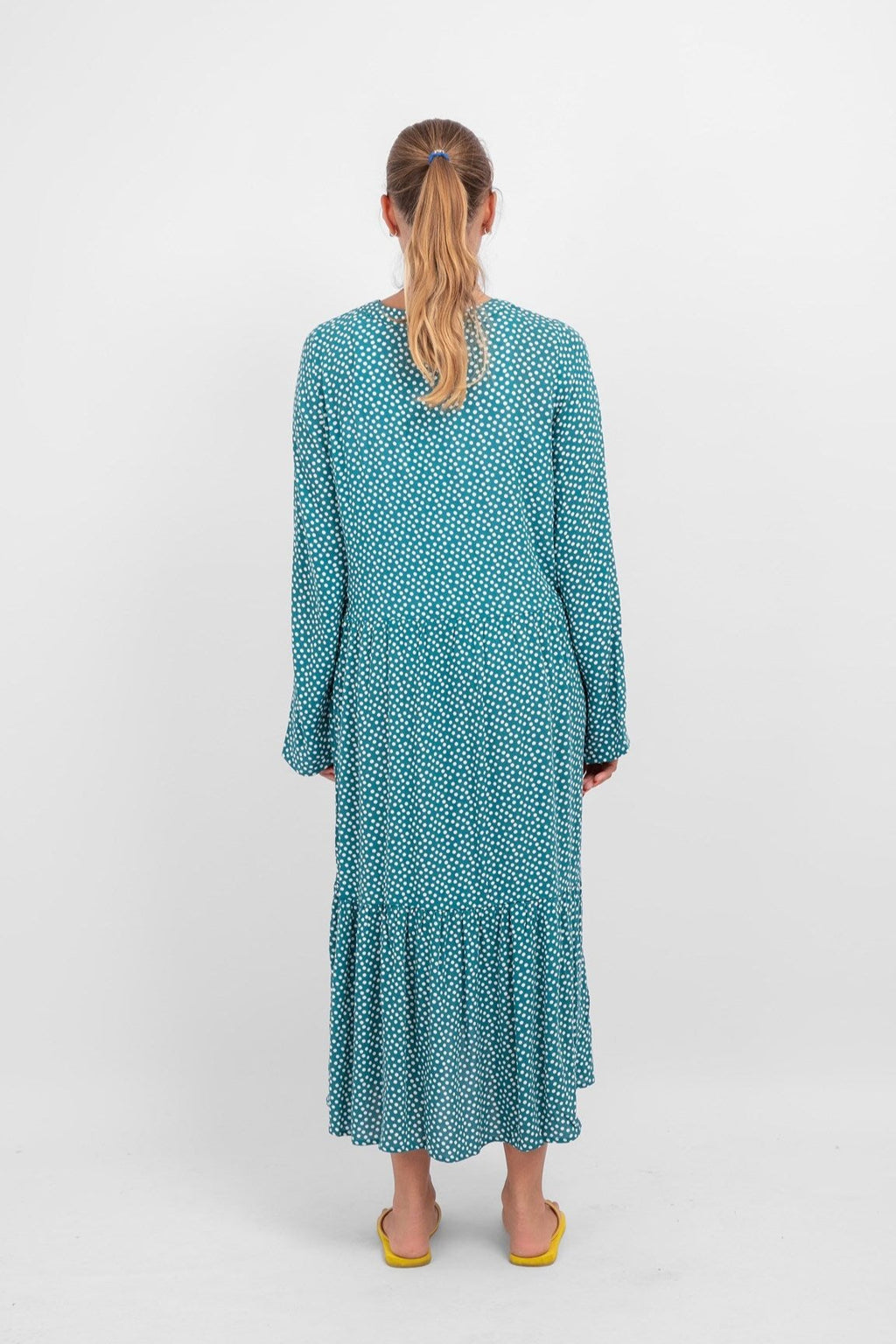Anna -pitkähihainen mekko - Teal Green