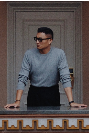 Pulloveri kaapelineulos - harmaa melanssi