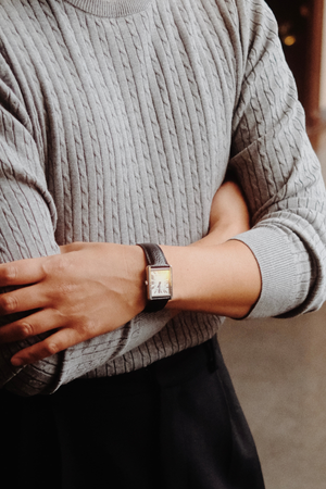 Pulloveri kaapelineulos - harmaa melanssi